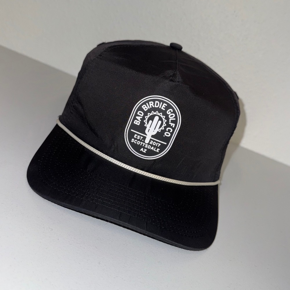 Bad Birdie Golf Co Hat Mens OSFM Black Excellent Scottsdale AZ Cactus Rope Hat